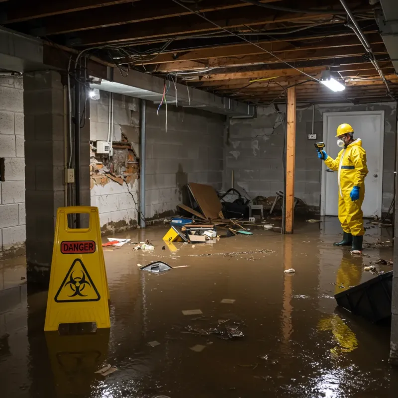Flooded Basement Electrical Hazard in Crooksville, OH Property